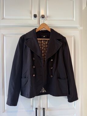 H&M Black Double-Breasted Women’s Blazer Size 12